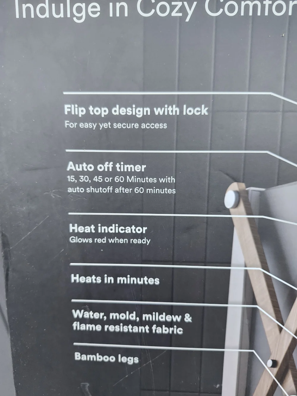 Homedics XL Towel Warmer in White and Wood